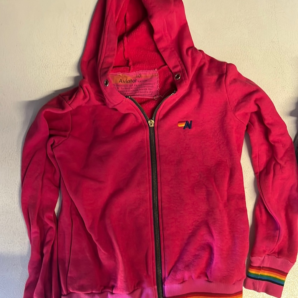Kids aviator nation zip up hoodie